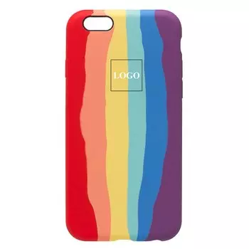Чехол-накладка ORG для смартфона Apple iPhone 6/6S, soft-touch, rainbow (122127)