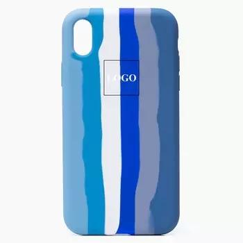 Чехол-накладка ORG для смартфона Apple iPhone XR, blue rainbow (129637)