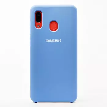 Чехол-накладка ORG для смартфона Samsung SM-A205/305 Galaxy A20/A30, soft-touch, лазурный (102686)