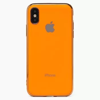Чехол-накладка ORG SC154 матовый для смартфона Apple iPhone X/XS, силикон, оранжевый (112981)