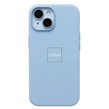 Чехол-накладка ORG Silicone Case SafeMag с анимацией для смартфона Apple iPhone 15, силикон, голубой (229301)