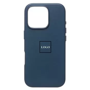 Чехол-накладка ORG SM002 для смартфона Apple iPhone 16 Pro, экокожа, синий (234503)