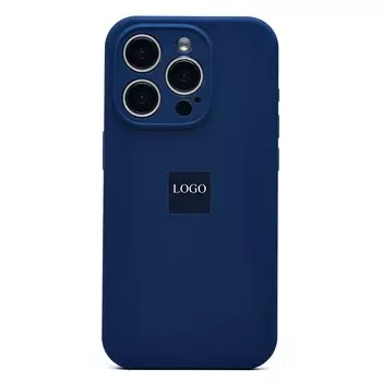 Чехол-накладка ORG Soft Touch с закрытой камерой для смартфона Apple iPhone 15 Pro, силикон, темно-синий (230165)