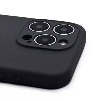 Чехол-накладка ORG Soft Touch с закрытой камерой для смартфона Apple iPhone 15 Pro, силикон, темно-серый (236248)