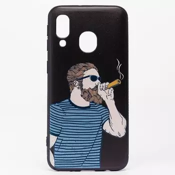 Чехол-накладка PC033 для смартфона Samsung SM-A405 Galaxy A40, силикон, рисунок 018 (104886)