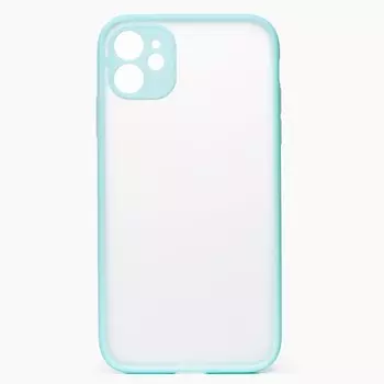 Чехол-накладка PC041 для смартфона Apple iPhone 11, силикон, light blue/white (118644)