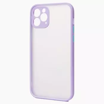 Чехол-накладка PC041 для смартфона Apple iPhone 12 Pro, силикон, light violet/white (120253)