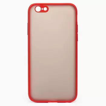 Чехол-накладка PC041 для смартфона Apple iPhone 6/6S, красный/черный (118656)