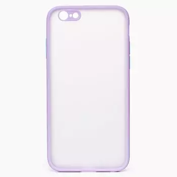 Чехол-накладка PC041 для смартфона Apple iPhone 6/6S, светло-фиолетовый/белый (118655)