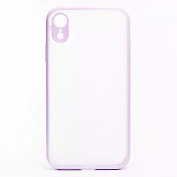 Чехол-накладка PC041 для смартфона Apple iPhone XR, светло-фиолетовый/белый (118811)