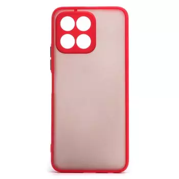 Чехол-накладка PC041 для смартфона Huawei Honor X6, силикон, красный (215083)