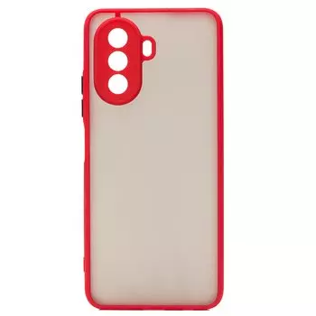 Чехол-накладка PC041 для смартфона Huawei Nova Y70, пластик, красный/черный (210069)