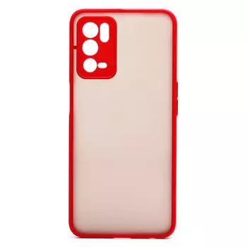 Чехол-накладка PC041 для смартфона Oppo A16/A16s, силикон, черный/красный (203414)