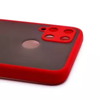 Чехол-накладка PC041 для смартфона Realme C15, пластик/полиуретан, красный (203456)