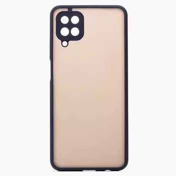 Чехол-накладка PC041 для смартфона Samsung SM-A125 Galaxy A12, силикон, dark blue/black (126893)