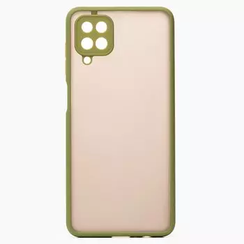 Чехол-накладка PC041 для смартфона Samsung SM-A125 Galaxy A12, силикон, green/black (126894)