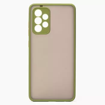 Чехол-накладка PC041 для смартфона Samsung SM-A525 Galaxy A52, green/black (130980)