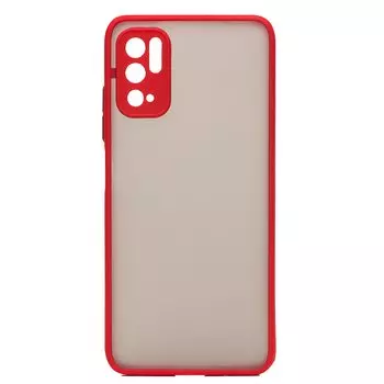 Чехол-накладка PC041 для смартфона Xiaomi Poco M3 Pro 5G, пластик, красный/черный (203517)