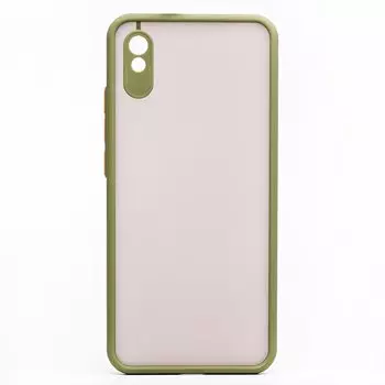 Чехол-накладка PC041 для смартфона Xiaomi Redmi 9A/Redmi 9i, силикон, green/black (118797)