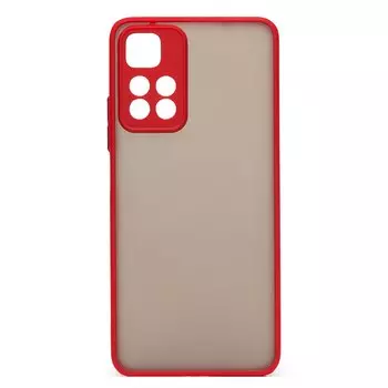 Чехол-накладка PC041 для смартфона Xiaomi Redmi Note 11 Pro CN/Note 11 Pro+ CN, пластик, красный/черный (203541)