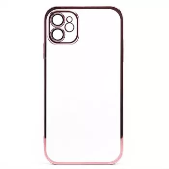 Чехол-накладка PC073 с закрытой камерой для смартфона Apple iPhone 11, силикон, розовое золото (213777)