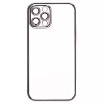 Чехол-накладка PC073 с закрытой камерой для смартфона Apple iPhone 12 Pro, силикон, серебристый (213794)