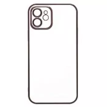 Чехол-накладка PC073 с закрытой камерой для смартфона Apple iPhone 12, силикон, черный (213798)