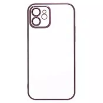 Чехол-накладка PC073 с закрытой камерой для смартфона Apple iPhone 12, силикон, фиолетовый (213804)