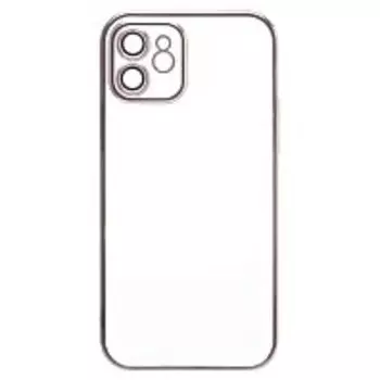 Чехол-накладка PC073 с закрытой камерой для смартфона Apple iPhone 12, силикон, серебристый (213802)