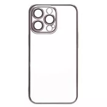 Чехол-накладка PC073 с закрытой камерой для смартфона Apple iPhone 13 Pro, силикон, серебристый (213818)
