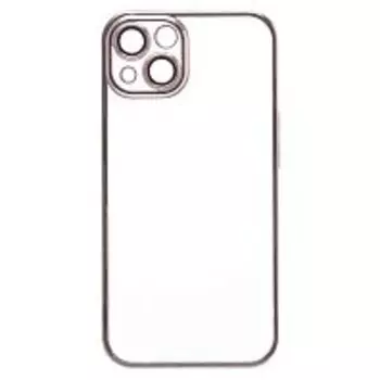 Чехол-накладка PC073 с закрытой камерой для смартфона Apple iPhone 14 Plus, силикон, серебристый (213834)