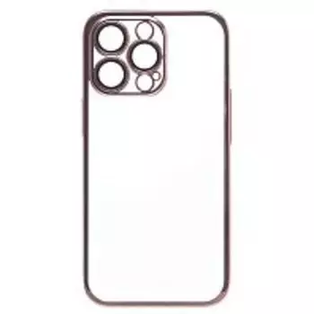 Чехол-накладка PC073 с закрытой камерой для смартфона Apple iPhone 14 Pro, силикон, розовое золото (213849)