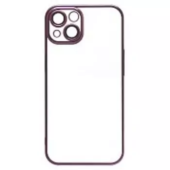 Чехол-накладка PC073 с закрытой камерой для смартфона Apple iPhone 14, силикон, фиолетовый (213860)