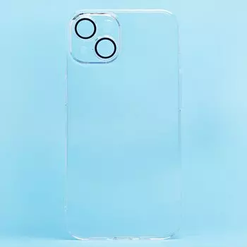 Чехол-накладка PC073 с закрытой камерой для смартфона Apple iPhone 14, силикон, прозрачный (213859)