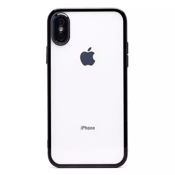 Чехол-накладка PC073 с закрытой камерой для смартфона Apple iPhone X/XS, силикон, черный (213862)