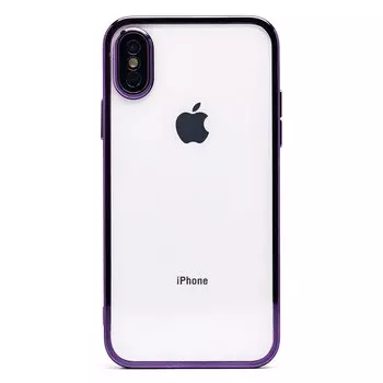 Чехол-накладка PC073 с закрытой камерой для смартфона Apple iPhone X/XS, силикон, фиолетовый (213868)