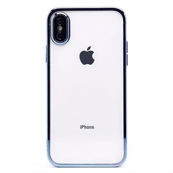 Чехол-накладка PC073 с закрытой камерой для смартфона Apple iPhone X/XS, силикон, синий (213863)