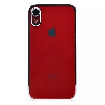 Чехол-накладка PC073 с закрытой камерой для смартфона Apple iPhone XR, силикон, серебристый (213874)