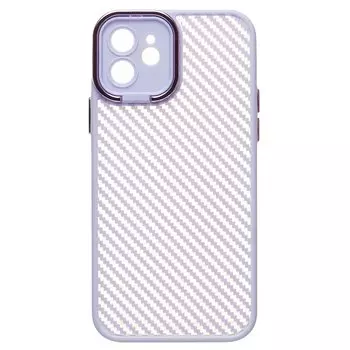 Чехол-накладка PC077 для смартфона Apple iPhone 12, силикон, светло-фиолетовый (215110)