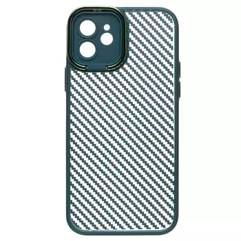 Чехол-накладка PC077 для смартфона Apple iPhone 12, силикон, темно-зеленый (215108)