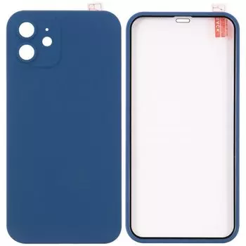 Чехол-накладка Red Line 360° Full Body для смартфона Apple iPhone 12 mini, текстиль, синий (УТ000026494)