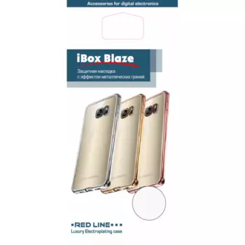 Чехол-накладка Red Line iBox Blaze для смартфона Xiaomi Redmi Note 5, силикон, прозрачный/серебристый
