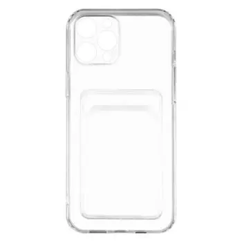 Чехол-накладка Red Line IBox Crystal с кардхолдером для смартфона Apple iPhone 12 Pro Max, силикон, прозрачный (УТ000027251)