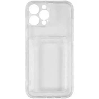 Чехол-накладка Red Line IBox Crystal с кардхолдером для смартфона Apple iPhone 13 Pro Max, силикон, прозрачный (УТ000027255)