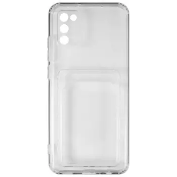 Чехол-накладка Red Line IBox Crystal с кардхолдером для смартфона Samsung Galaxy A02s, силикон, прозрачный (УТ000027258)