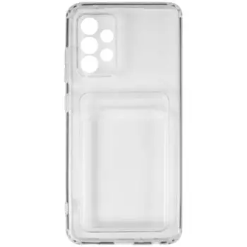Чехол-накладка Red Line IBox Crystal с кардхолдером для смартфона Samsung Galaxy A52, силикон, прозрачный (УТ000027261)