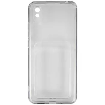 Чехол-накладка Red Line IBox Crystal с кардхолдером для смартфона Xiaomi Redmi 9A, силикон, прозрачный (УТ000027273)