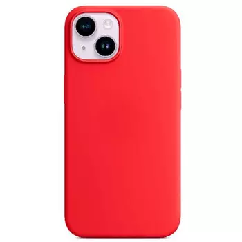 Чехол-накладка Red Line MagSafe для смартфона Apple iPhone 14, силикон/микрофибра, Red (УТ000032613)