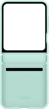 Чехол-накладка Samsung Kindsuit Case Flip 6 (F741) для смартфона Samsung Galaxy Z Flip 6, экокожа/микрофибра, мятный (EF-VF741PMEGRU)