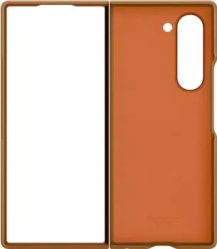 Чехол-накладка Samsung Kindsuit Case Fold 6 (F956) для смартфона Samsung Galaxy Z Fold 6, экокожа/микрофибра, коричневый (EF-VF956PAEGRU)